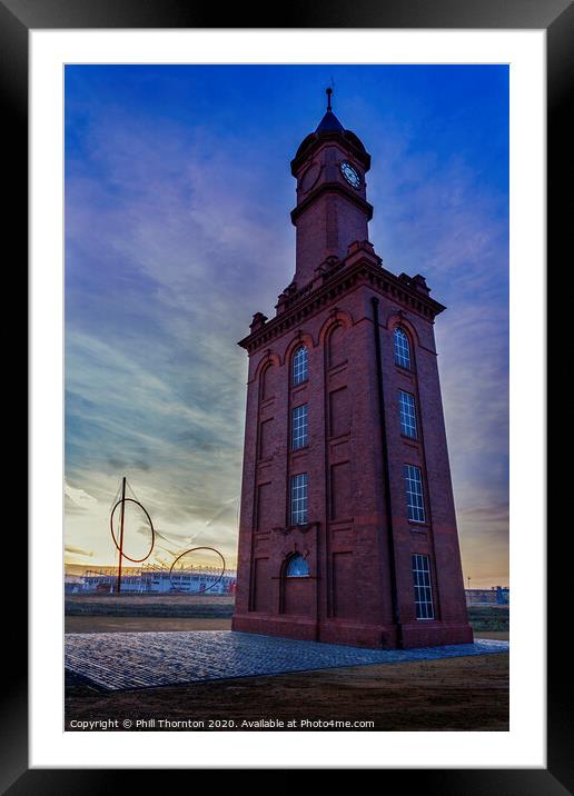 The Dock Clock Tower in the Middlehaven. Framed Mounted Print by Phill Thornton