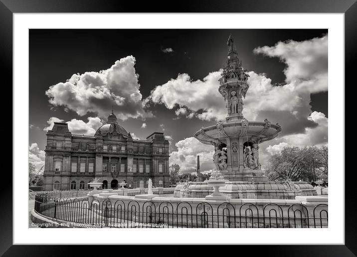 Doulton Fountain, Glasgow Green No. 2 Framed Mounted Print by Phill Thornton