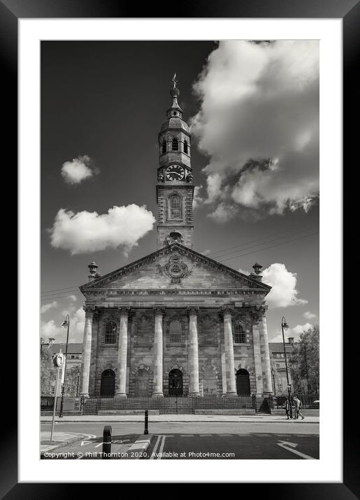 St. Andrew's in the Square, Glasgow church. Framed Mounted Print by Phill Thornton