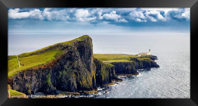 Neist Point panorama, Isle of Skye  Framed Print by Phill Thornton