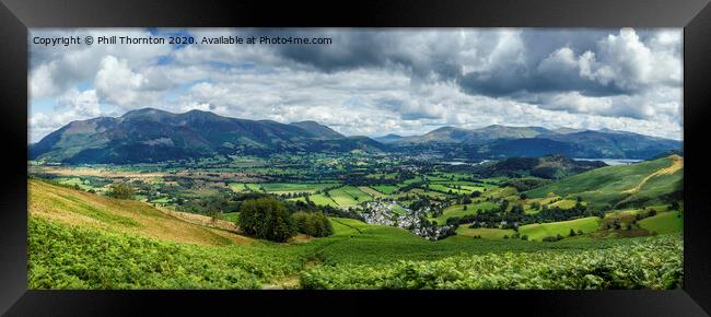 Panoramic view of the northern Lake District No. 2 Framed Print by Phill Thornton
