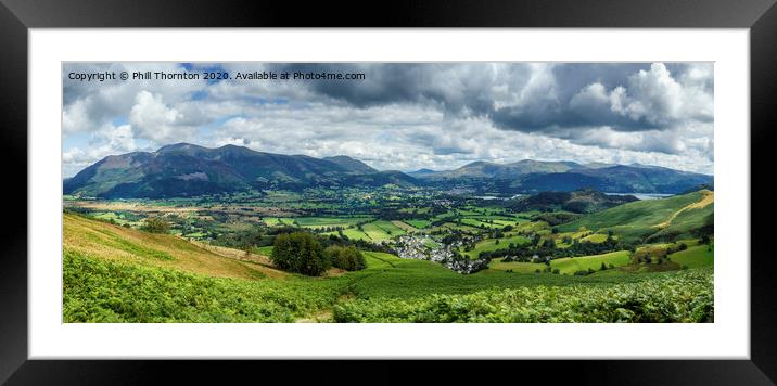 Panoramic view of the northern Lake District No. 2 Framed Mounted Print by Phill Thornton