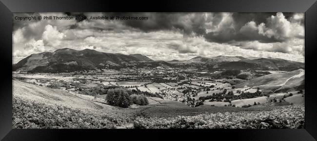 Panoramic view of the northern Lake District No. 2 Framed Print by Phill Thornton