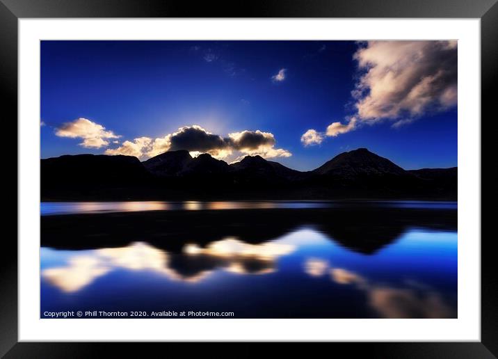 View of Bla Bheinn (Blaven) across Loch Slapin. Framed Mounted Print by Phill Thornton