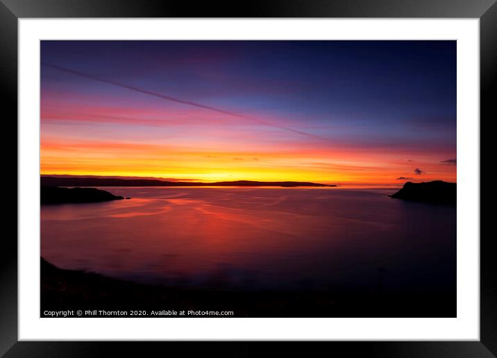 Majestic Sunset over Uig Bay, Isle of Skye. No. 2 Framed Mounted Print by Phill Thornton