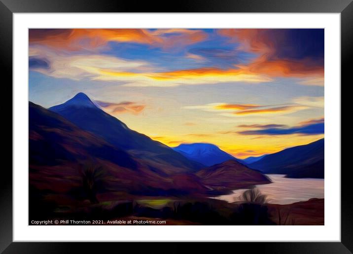 The Pap of Glencoe and Loch Leven Framed Mounted Print by Phill Thornton