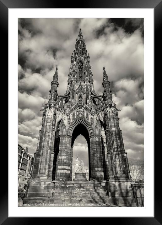 Majestic Monument A Tribute to Walter Scott Framed Mounted Print by Phill Thornton