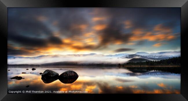 Serenity in Cairngorms Loch Morlich No.9 Framed Print by Phill Thornton