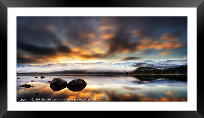 Serenity in Cairngorms Loch Morlich No.9 Framed Mounted Print by Phill Thornton