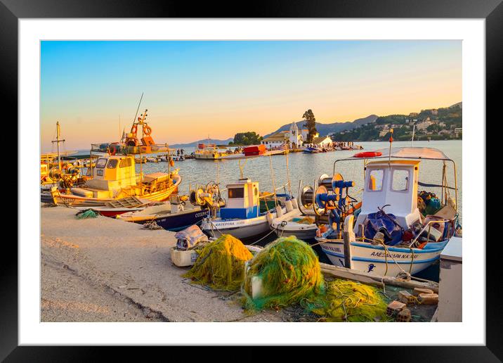 Kanoni Harbour Framed Mounted Print by Scott Paul