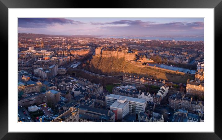 Sunrise over Edinburgh Castle Framed Mounted Print by Richard Nicholls