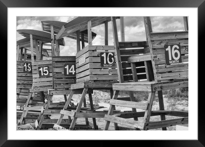 Life Guard Chairs Framed Mounted Print by Gallery Three