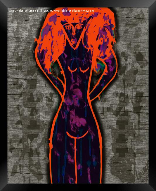 Beast Woman Framed Print by Linda Hill