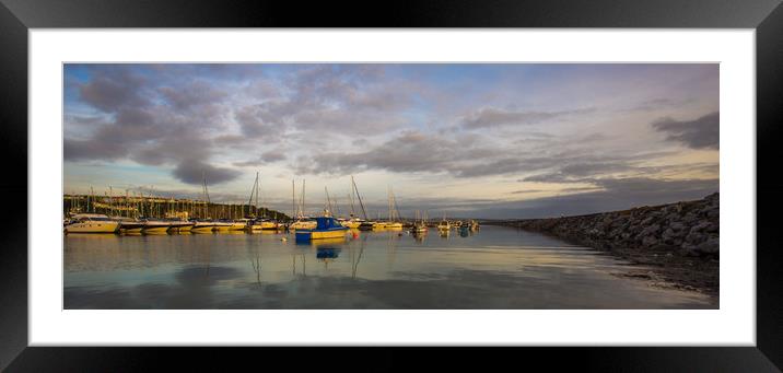 Panoramic harbour coastline Framed Mounted Print by Steve Mantell