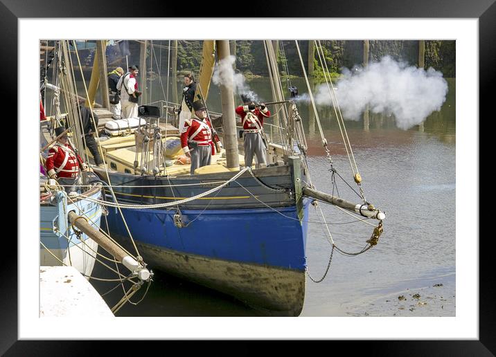 Brixham Pirate Festival Framed Mounted Print by Steve Mantell