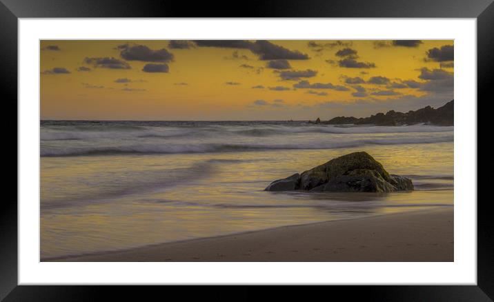 Sunrise over St Ives bay Framed Mounted Print by Steve Mantell