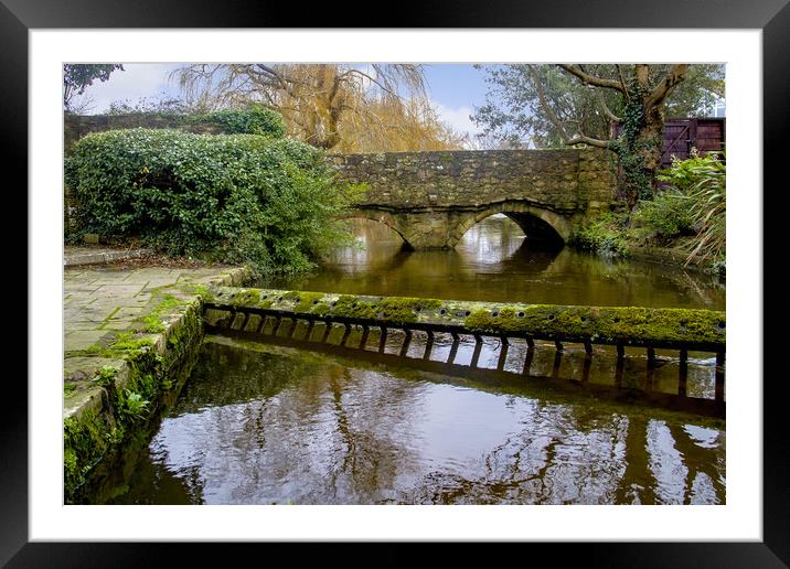 Place Mill Bridge Framed Mounted Print by Steve Mantell