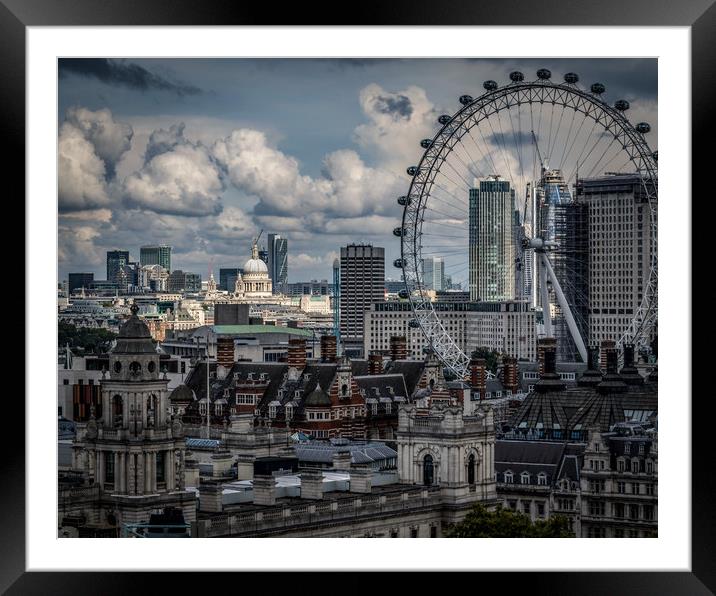 The City from Westminster Framed Mounted Print by Simon Belcher