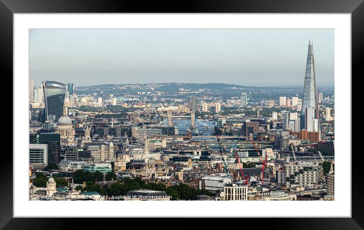 Cityscape of London Framed Mounted Print by Simon Belcher