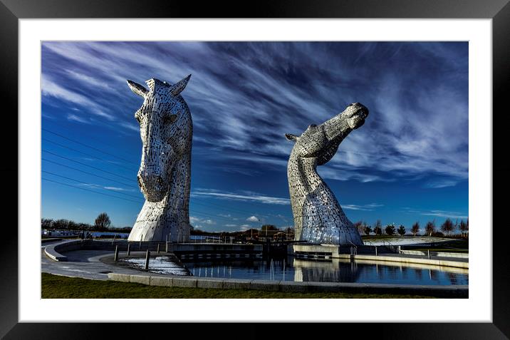 The Kelpies Framed Mounted Print by Charles Simpson