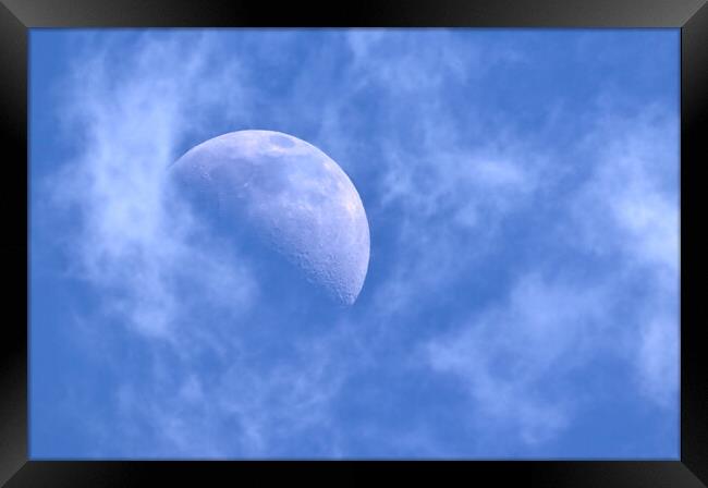 The Moon Through Clouds Framed Print by Susan Snow