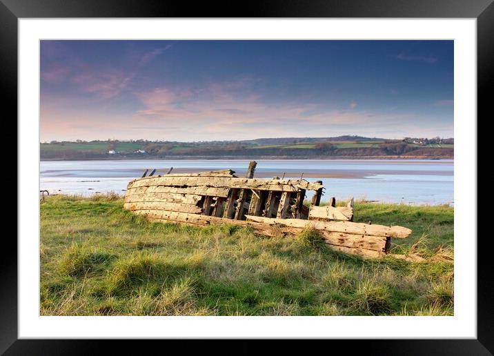 Purton Ships’ Graveyard - Severn Collier Framed Mounted Print by Susan Snow