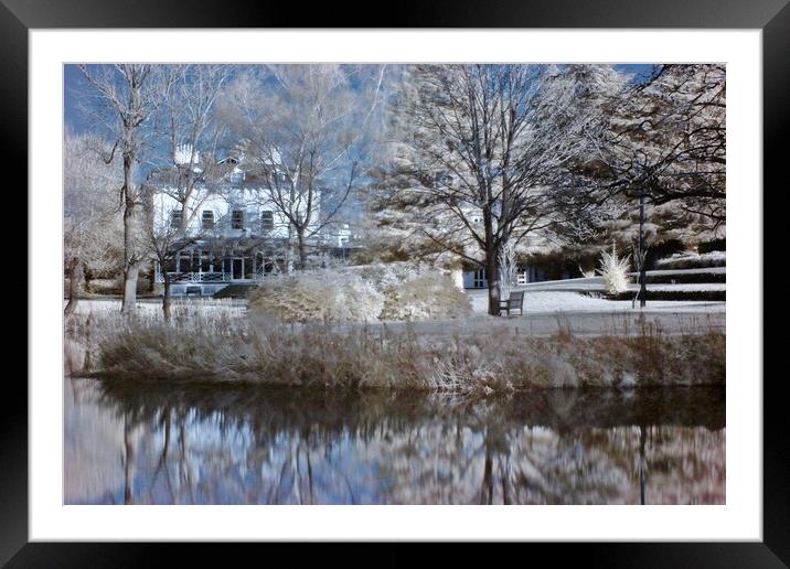Park Campus Cheltenham in Infrared Framed Mounted Print by Susan Snow
