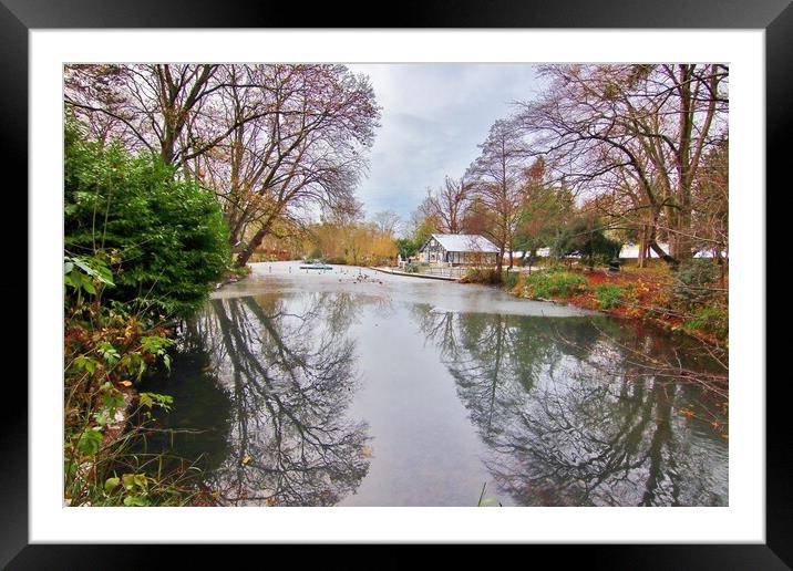 Pittville Park Boathouse Framed Mounted Print by Susan Snow