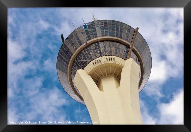 The Stratosphere Tower Las Vegas Framed Print by Susan Snow