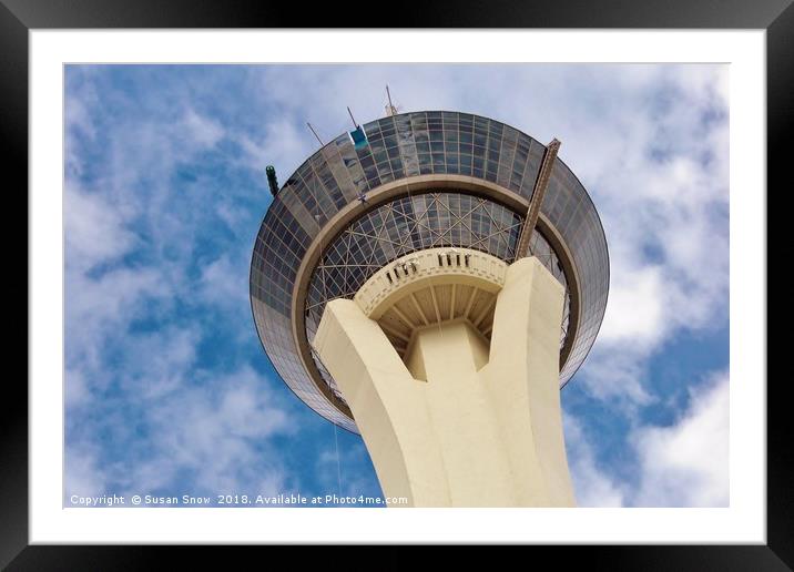 The Stratosphere Tower Las Vegas Framed Mounted Print by Susan Snow