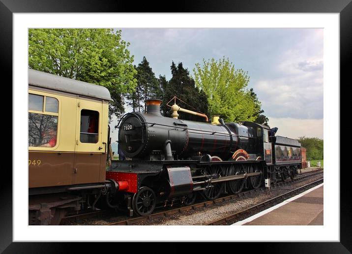  7820 Dinmore Manor Steam Locomotive Framed Mounted Print by Susan Snow