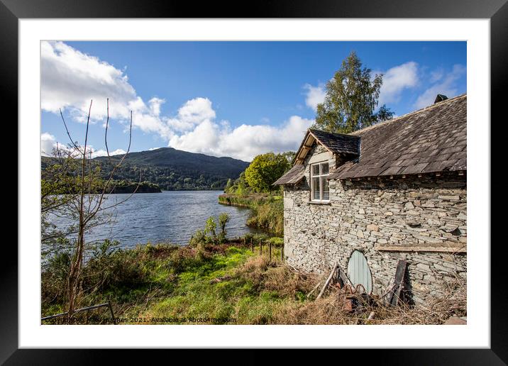 On the shores of Rydal water Framed Mounted Print by Mike Hughes