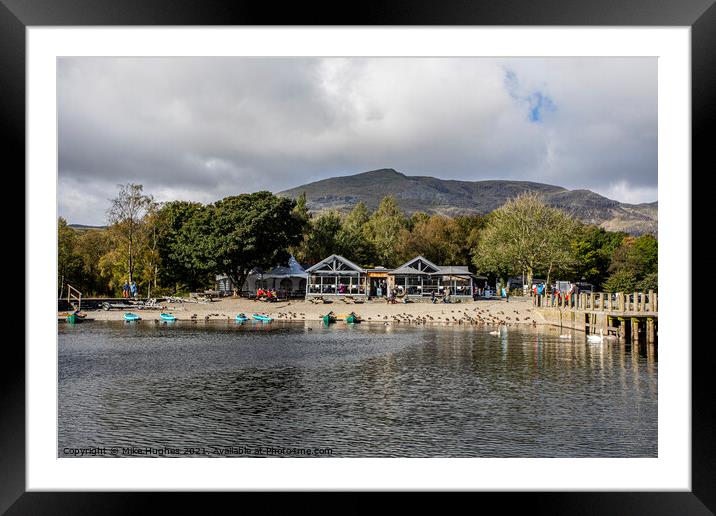 From the launch on coniston Framed Mounted Print by Mike Hughes