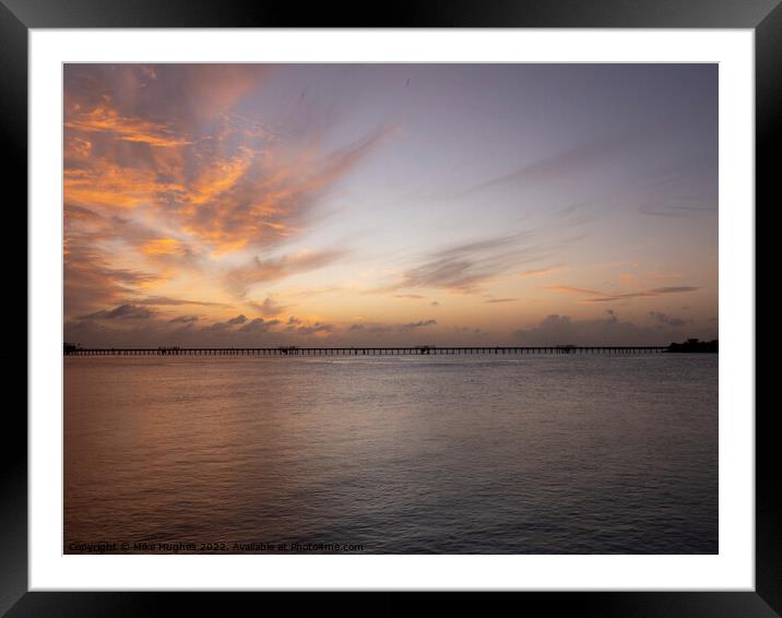 Maldive Sunrise Framed Mounted Print by Mike Hughes