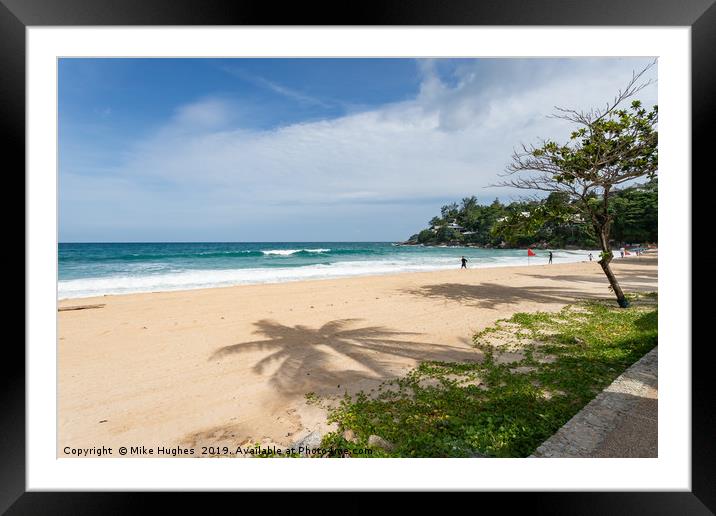 Thai Palm shadows Framed Mounted Print by Mike Hughes