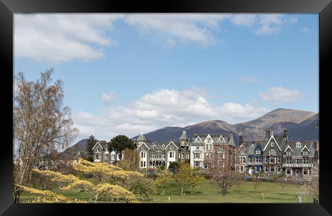 Keswick from the park Framed Print by Mike Hughes