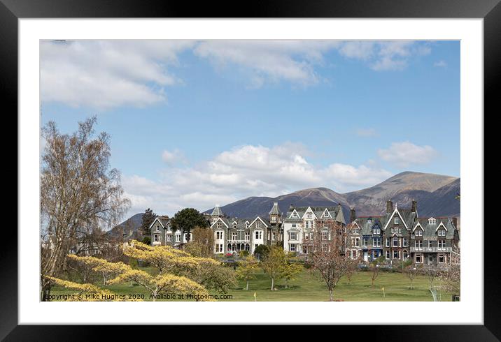 Keswick from the park Framed Mounted Print by Mike Hughes