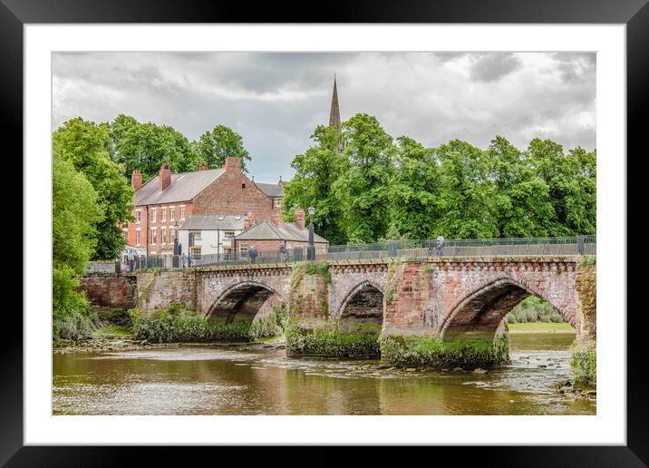 Chester Weir Framed Mounted Print by Mike Hughes
