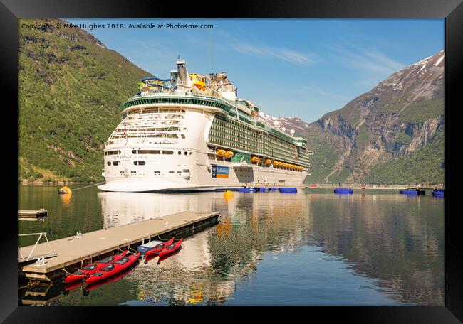 Docked at Gerainger Norway Framed Print by Mike Hughes