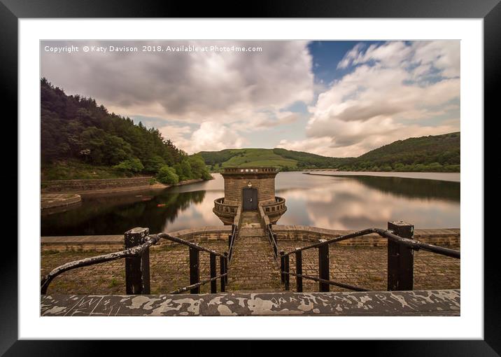 Down to the dam - Ladybower Reservoir Framed Mounted Print by Katy Davison