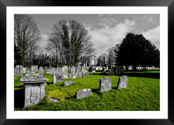 Church Graveyard, Avebury, Wiltshire Framed Mounted Print by Penny Martin