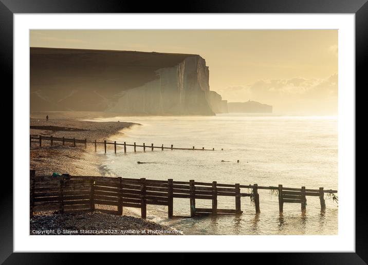 Cuckmere Haven Framed Mounted Print by Slawek Staszczuk