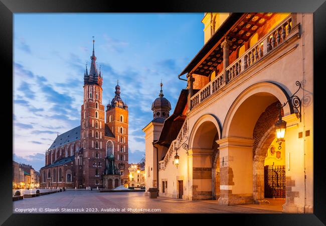 Dawn in Krakow Framed Print by Slawek Staszczuk