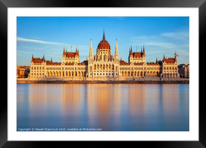 Hungarian Parliament Building Framed Mounted Print by Slawek Staszczuk