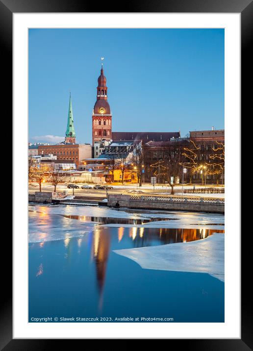 Riga Cathedral Framed Mounted Print by Slawek Staszczuk