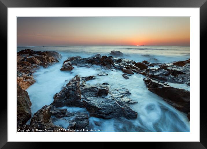 Porto Sunset Framed Mounted Print by Slawek Staszczuk