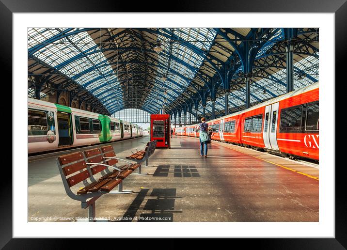 Brighton Station Framed Mounted Print by Slawek Staszczuk