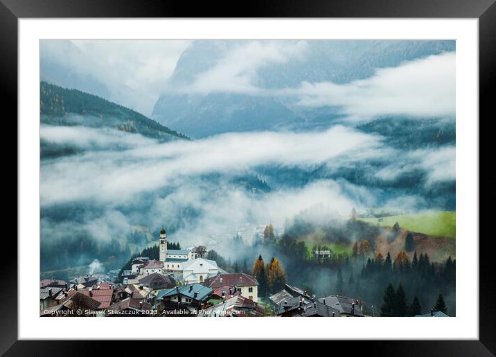 Misty Dolomites Framed Mounted Print by Slawek Staszczuk
