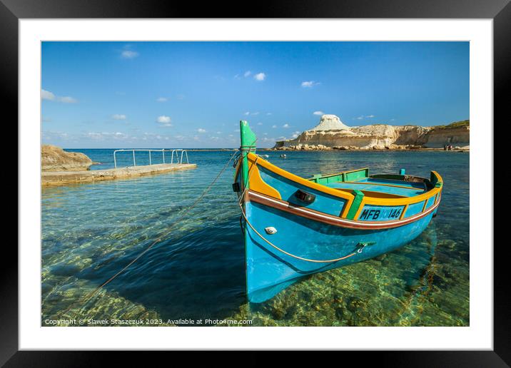 Maltese Boat Framed Mounted Print by Slawek Staszczuk