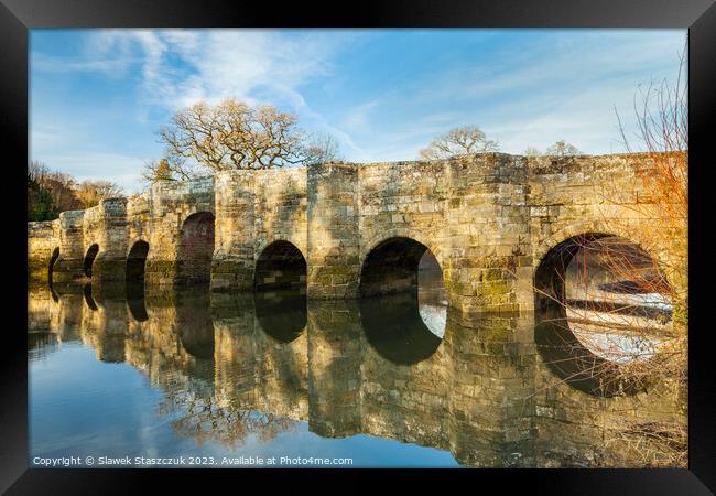 Stopham Bridge Framed Print by Slawek Staszczuk